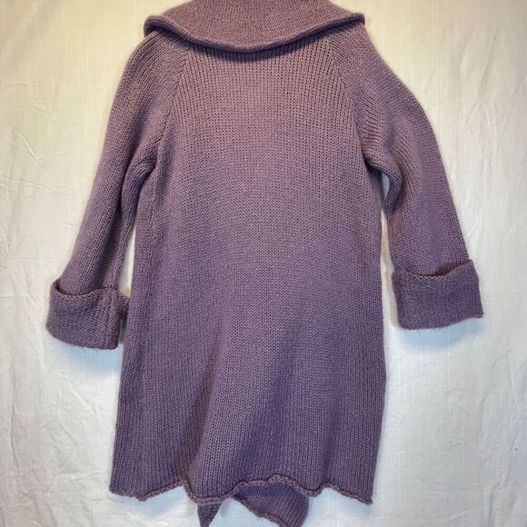 Soft Surroundings Purple Wool Blend Telluride Topper Cardigan Sweater Size PL - Picture 6 of 8